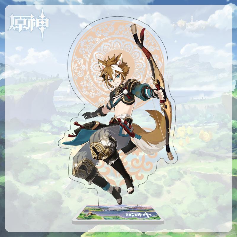 16cm Height  Acrylic Large Stand-up Display Featuring Characters From Mondstadt, Liyue, and Inazuma In Genshin Impact