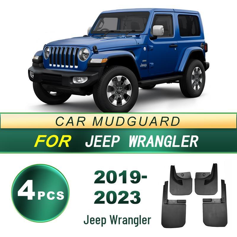 19-23 Jeep Wrangler Mud Flaps: Soft Rubber Fender Skins for Upgrade and Modification
