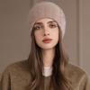 New Style Winter Women Hat Decorate Beanie Hat Rabbit Fur Blend Warm Winter Cap Y2K Female Casual Streetwear Knitted Hat