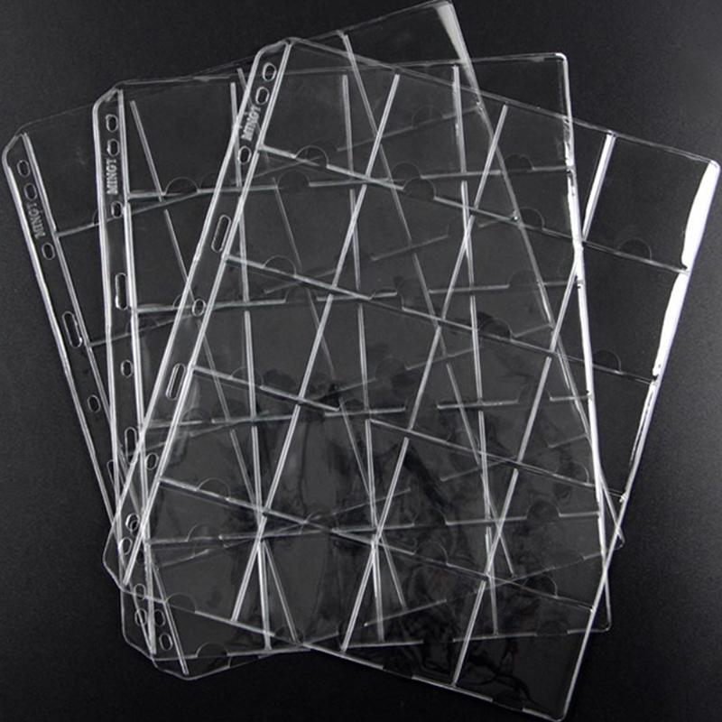 

Сторінка для монет Тримач для монет Прозора організація 1 аркуш для монет 50 мм для колекції монет ПВХ-альбом для сторінок Практичний onesize