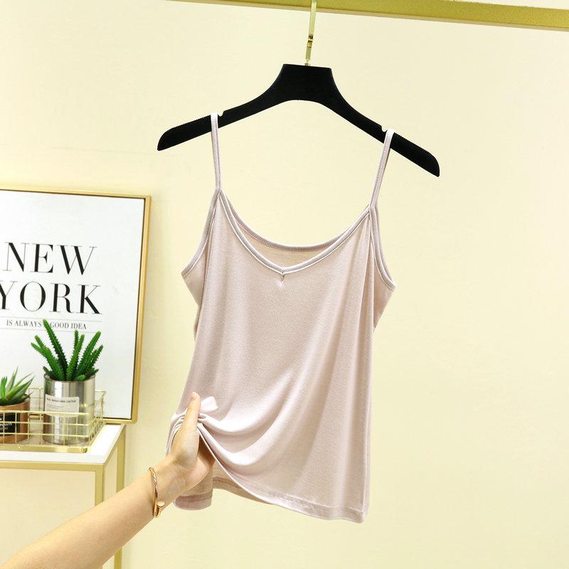 Women's Slimming V-Neck Modal Camisole: Summer Sleeveless Base Layer Top