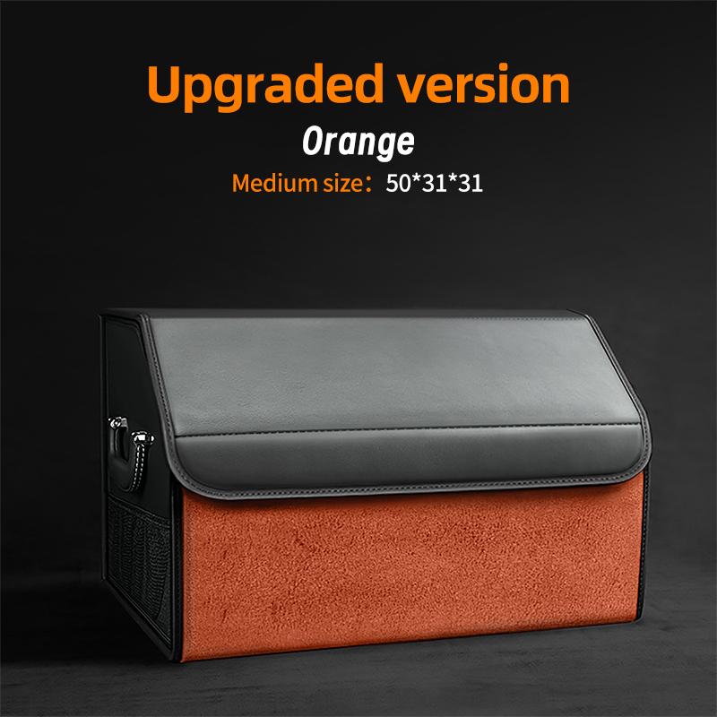 Auto Wildleder Kofferraum Organizer Große Kapazität Leder Faltbare Aufbewahrungsbox Tragbar Multifunktional Werkzeug Organizer Auto Zubehör