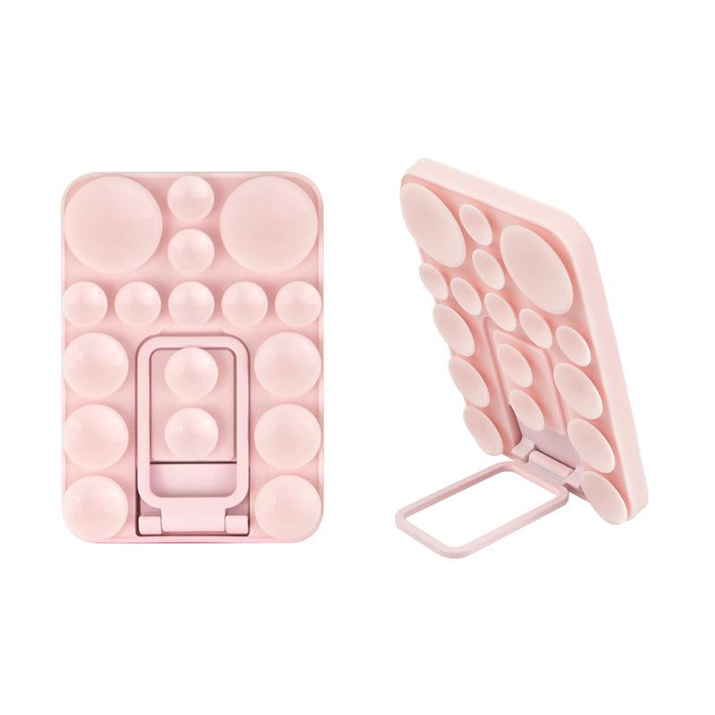 Universal Silicone Phone Holder: Suction Cup, Self-Adhesive, Folding Design