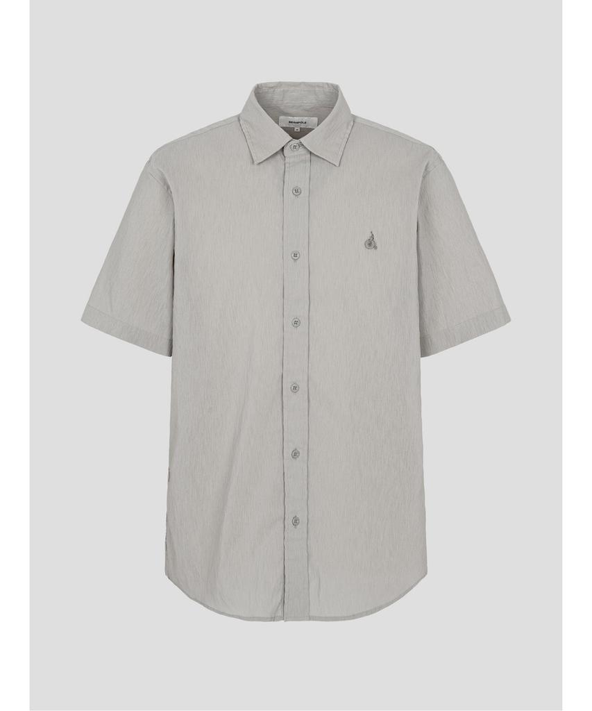 Binpolmen Solid Short Sleeve Shirt Light Gray