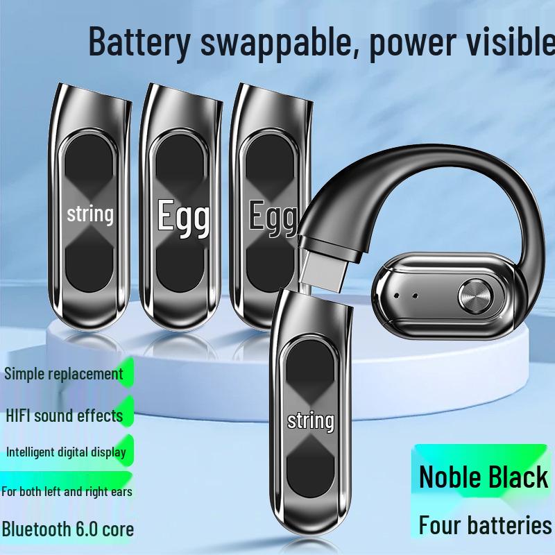 2025 New Model Wireless Bluetooth Earphones with Instant Battery Swap & Ultra-Long Life - In-Ear Sports Bone Conduction Headphones