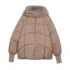 New Women's Short Padded Down Jacket, Korean Style Loose Thick Puffer Bread Coat Winter Outerwear For Petite