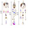 Natural Stone Colorful K9 Crystal Sun Catcher Hanging Pendant Outdoor Garden Home Hanging Decoration Xmas Ornament Gift 2025