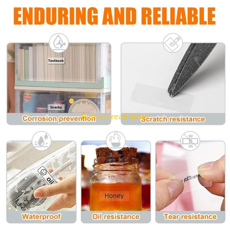 

W89C 480 шт. Прозрачные термоэтикетки 2x40 мм для пищевых контейнеров, стеклянных банок, бутылок China Mainland