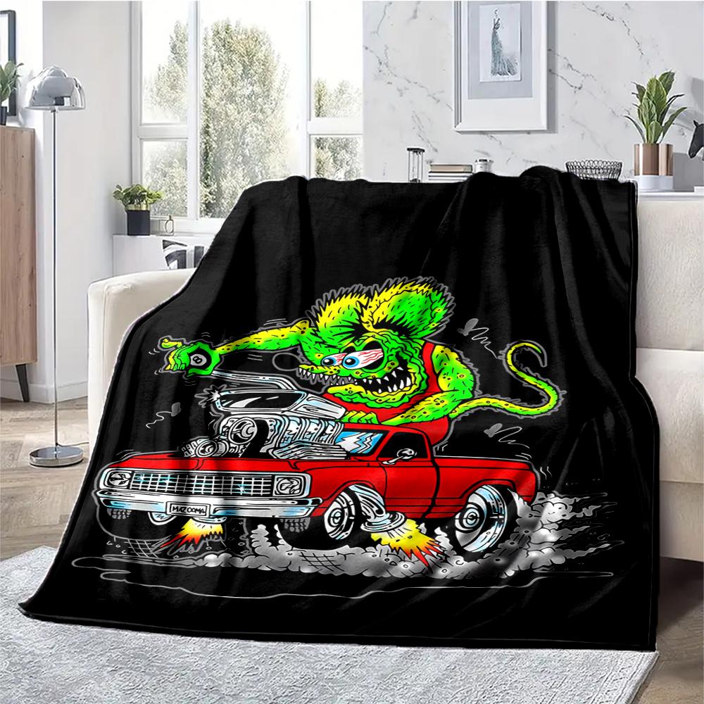 Truck Theme Printed Blanket - Perfect for Couch, Bed, Travel & Outdoor Use | Machine Washable, Cozy & Durable.