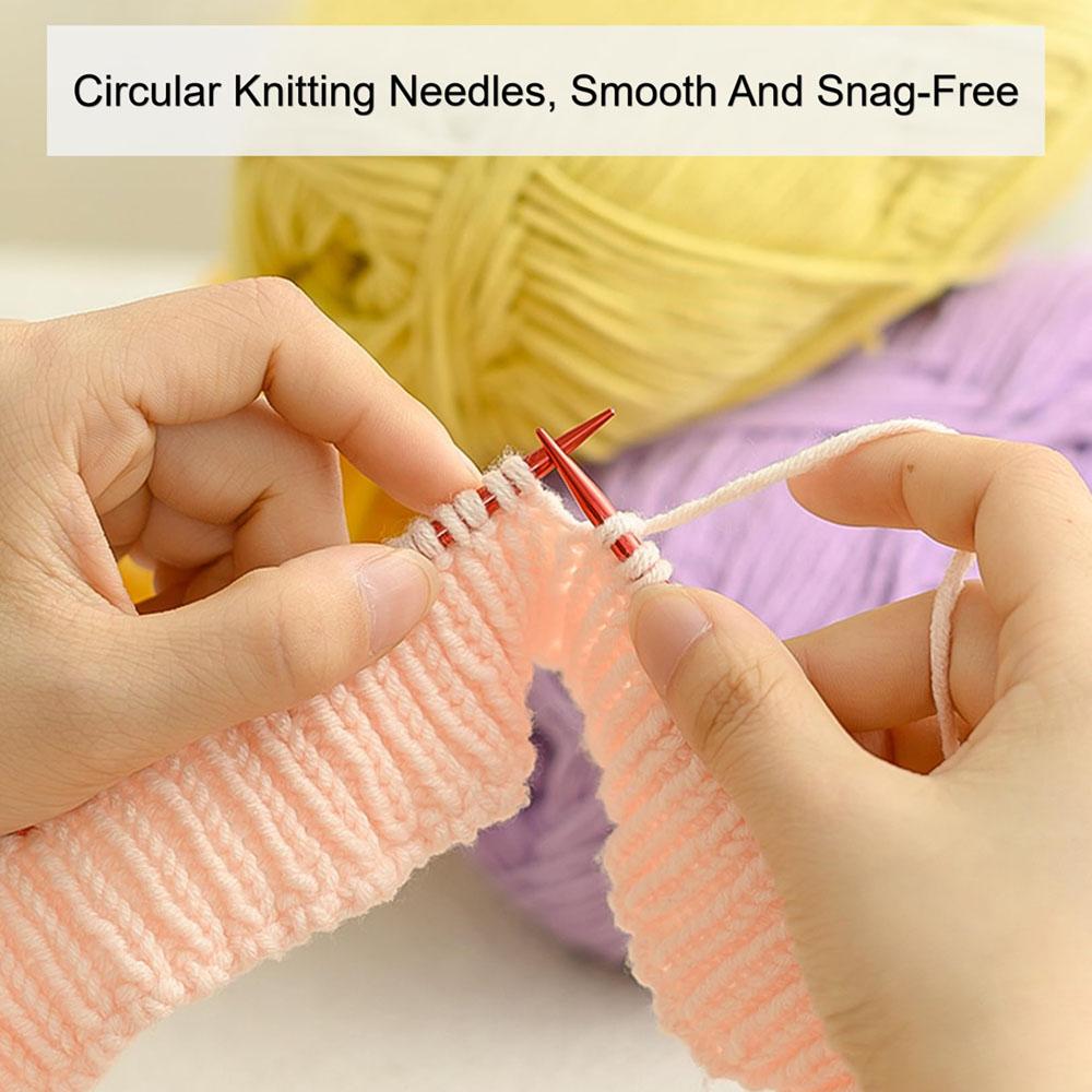 26 Pieces Knitting Needles Set Detachable Circular Interchangeable Knitting Needles Crochet Kit Multiple sizes Handmade Crafts