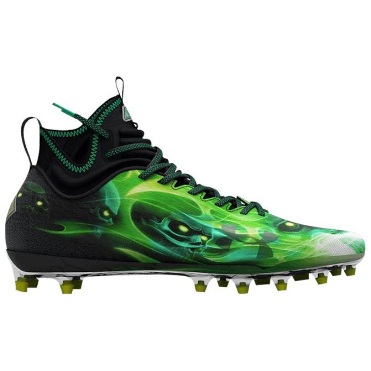 Under Armour Spotlight Lux MC LE Slime Men Sneakers Black Vapor-Green 3025376-001