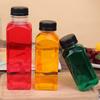 10/1x Transparent Juice Bottles with Caps Empty Clear Containers with Seal Lids for Home DIY Smoothie Milk Water Other Beverages