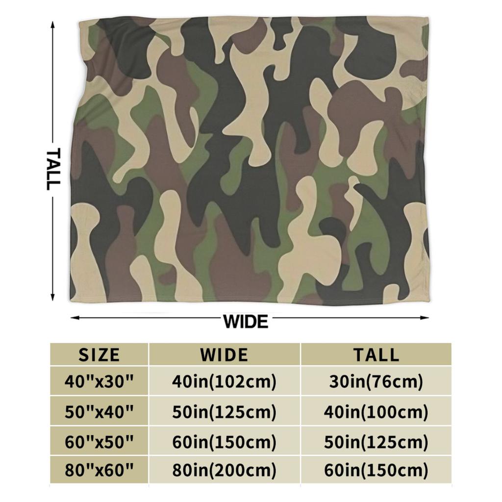 Green And Brown Camo Blanket Soft Aesthetic Plush Bedding Throws For Kids Living Room Flannel Bedspread Bed Cover