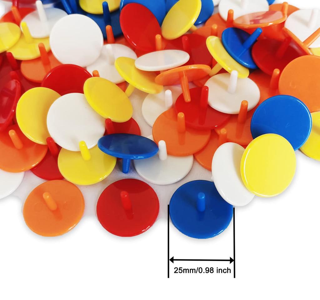 Adhere Golf Marker 50 Pieces Plastic Golf Ball Position Marker