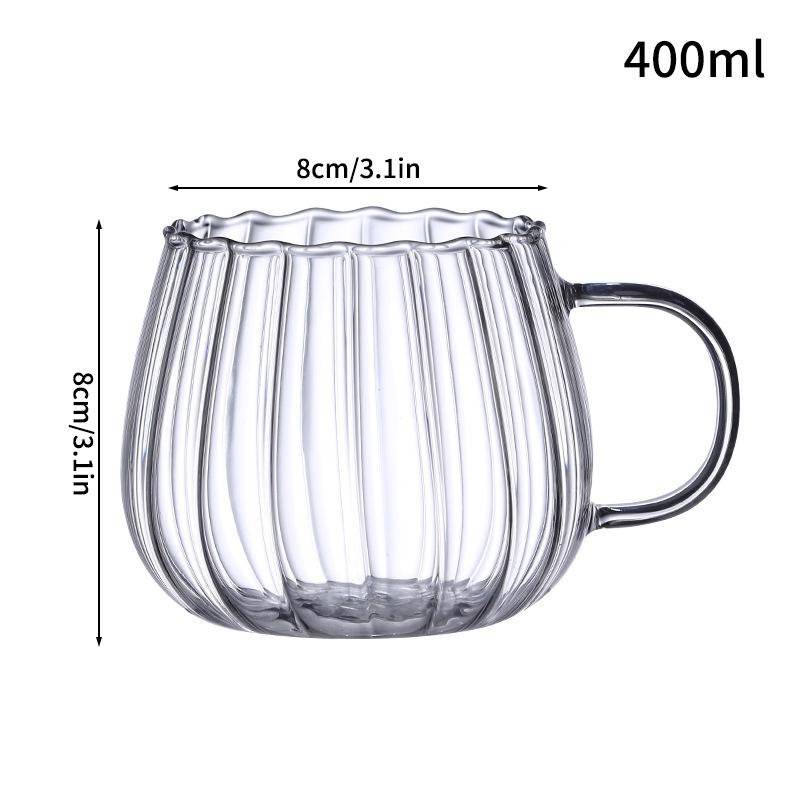 

Стеклянная кофейная кружка с ручкой, вертикальная полоска, кофейная чашка, креативные прозрачные стаканы для воды, стаканы для питья горячих/холодных напитков as shown