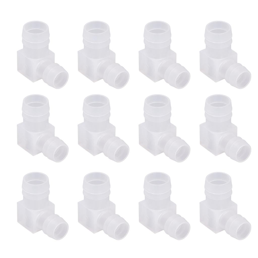 12Pcs Plastic Hose Barb Fitting 90 Degree L Right Angle Reducer Barbed Joint Adapter Elbow 16x20mm