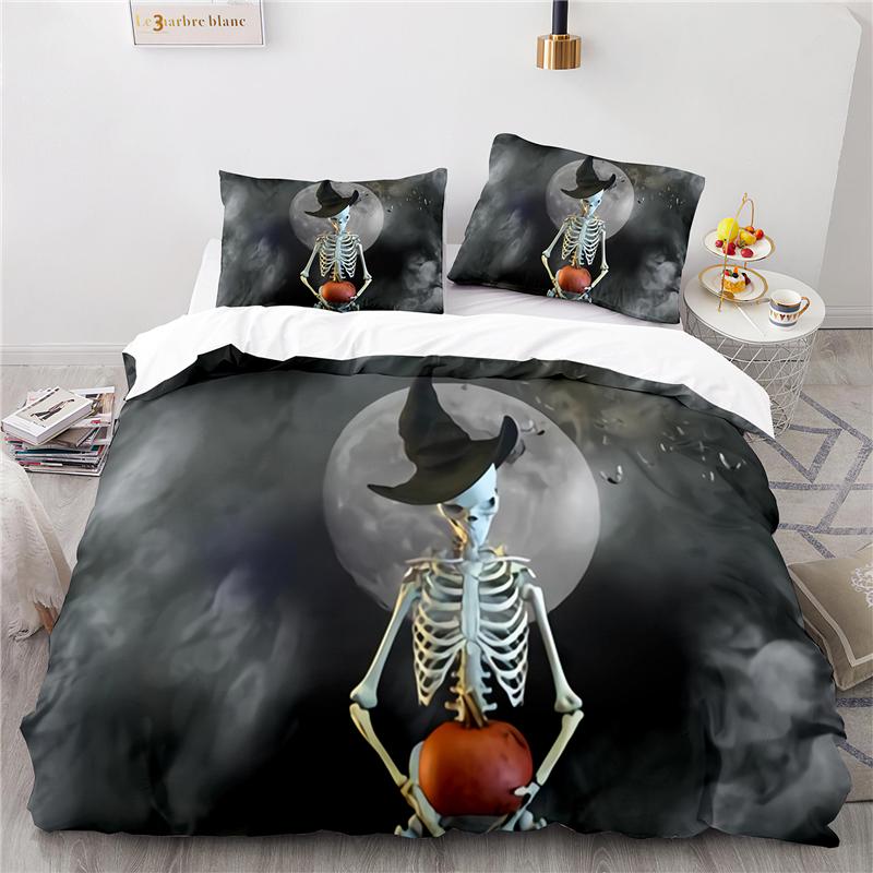 Funny Halloween 3d Bedding Set Print Duvet Cover Set with Pillowcase 2/3pcs Home Textile Single Double Twin Full Queen King Size