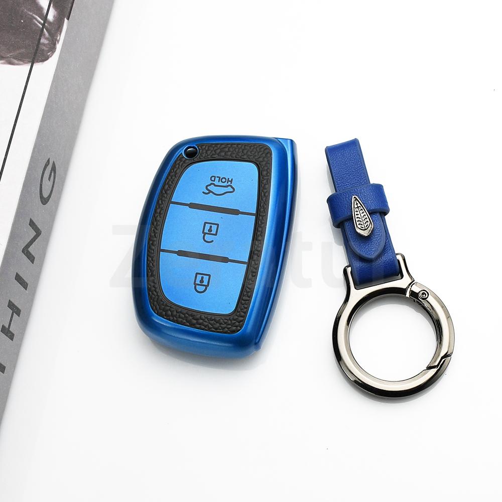 Leather Tpu Shell Bag Keyless Car Key Case Cover For Hyundai Santa Fe Rena Tucson Sonata Elantra Creta Ix35 Ix45 I10 I30 I40