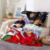 Anime Inuyasha Throw Blanket Soft Flannel Thin Blankets for Bed Sofa Cover Bedspread Picnic Cooling Gift Home Deco