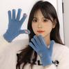 Solid Color Touch Screen Gloves Bear Cycling Gloves Cute Winter Knitted Gloves  Women