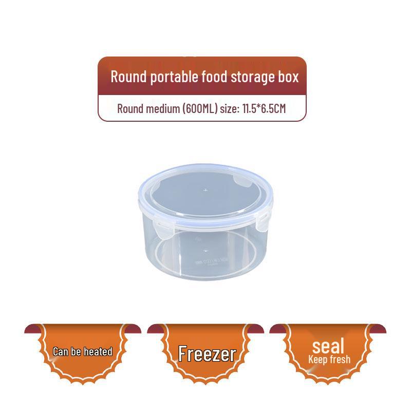 Stackable Transparent Plastic Fridge & Microwave Storage Box – Thickened, Sealed, and Fresh-Keeping for Frozen Foods.