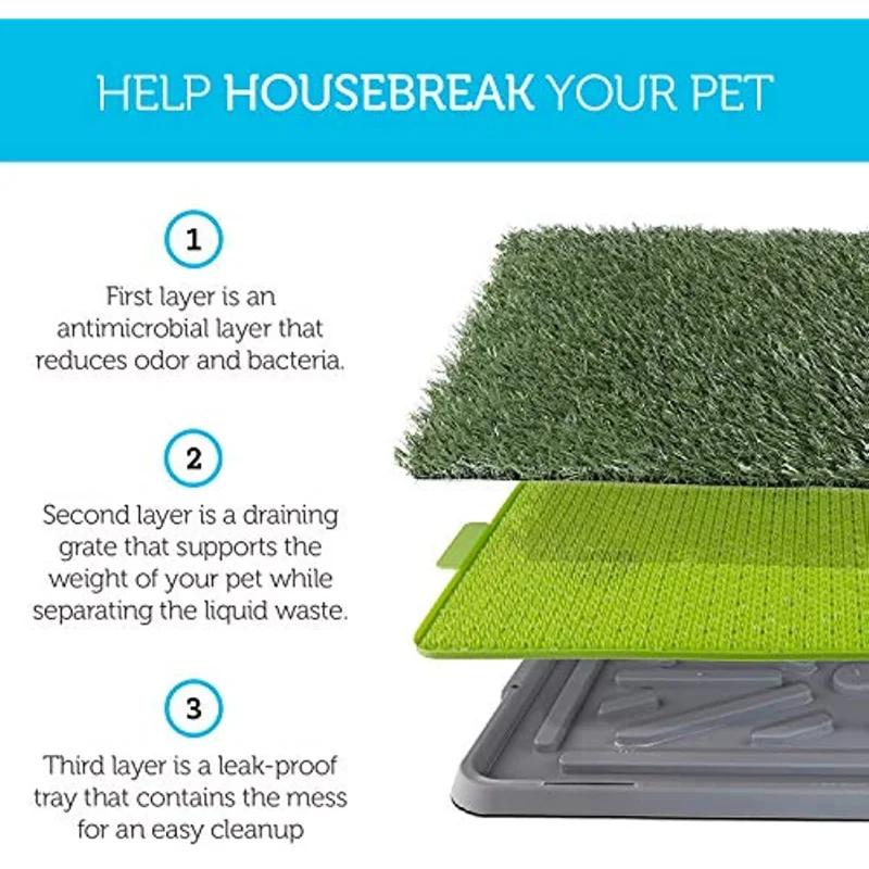Pet Litter Box Training Pads for Puppy Indoor Turf Fresh Fake Porch Lawn Toilet Mat Bathroom Tray Doggie Trainer Balcony Mats