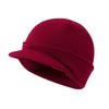 Earflap Short Brim Beanie Cap Thicken Add Plush Lined Hat Fashion Warm Knitted Peaked Cap  Winter