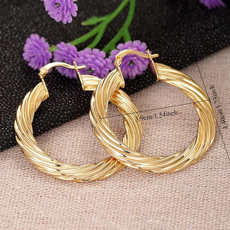 1 Pair, Stylish, Threaded Design, Niche Earrings