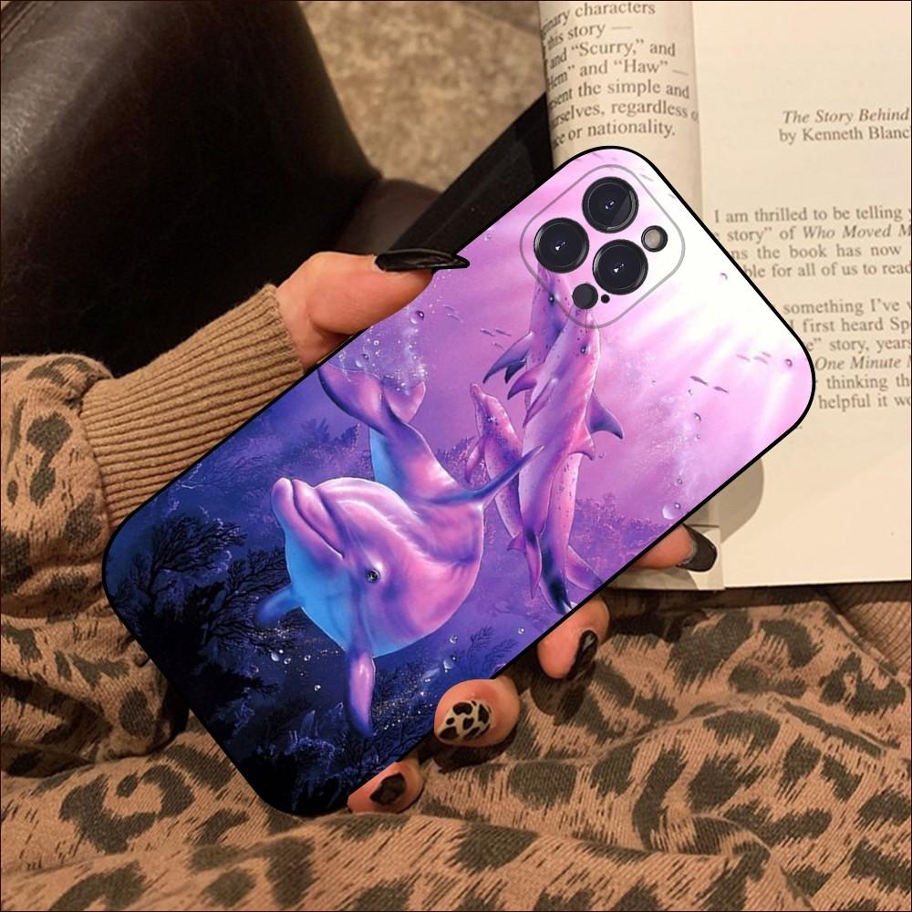 Custodia Telefono Carina Delfino Animale Marino Per iPhone 15 14 11 12 13 Mini Pro XS Max Cover 6 7 8 Plus X XR SE 2020 Funda Shell