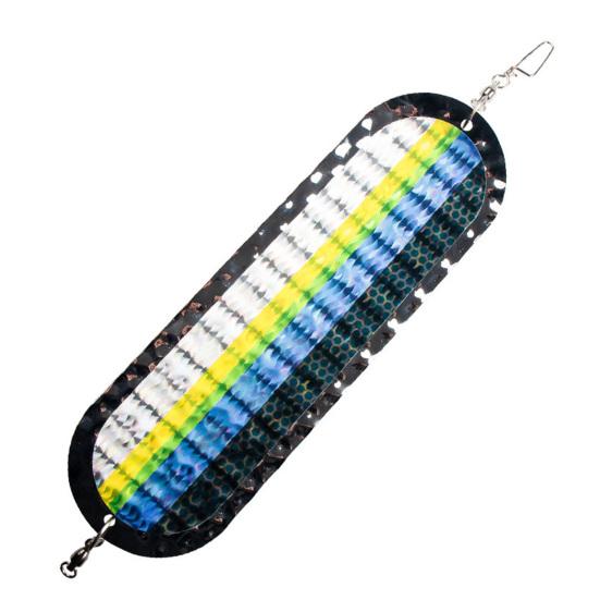 Stainless Steel Trolling Flasher Fishing Lure with Vibrant Colors Metal Dodger for Salmon Trout Fishing Lure Bait
