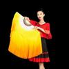 1Pc Professional 100% Real Silk Fan Veil Chinese Folk Art Silk Fan Belly Dance Props Fans Gradient White/Yellow/Orange
