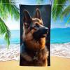 German Shepherd Dog Ultrafine Fiber Beach Towel, Quick-Dry Soft Absorbent for Pool Swim Travel