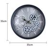 35CM Retro High-end Wall Clock for Living Room New Style Ancient Style Modern Creative Wall Clock