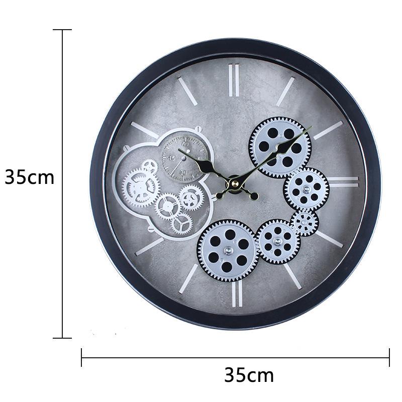 35CM Retro High-end Wall Clock for Living Room New Style Ancient Style Modern Creative Wall Clock