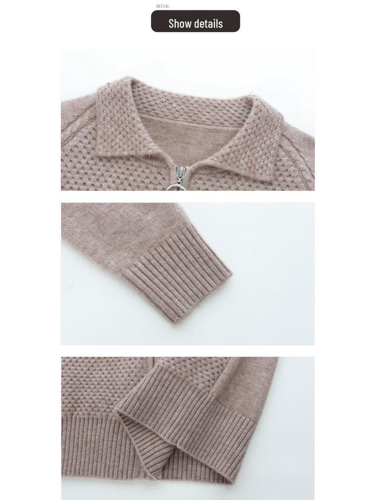 Damen Petite Herbst Strickjacke mit Reißverschluss - Kollektion Frühling & Herbst 2025