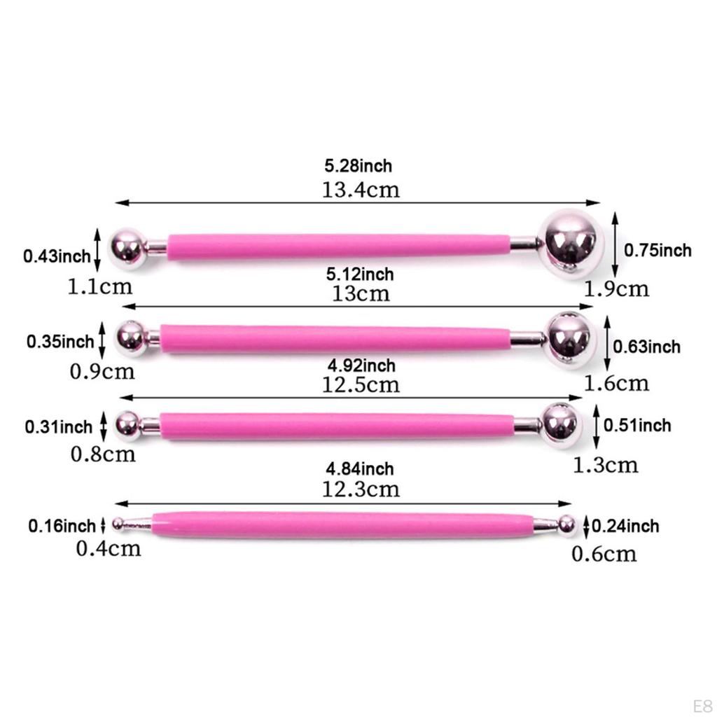 4 Count Ball Stylus Set for Pottery And Decoration Use