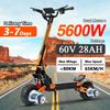 Elektrická kolobežka Z36 5600W s dvojitým motorom 60V 28AH 65KM/H hliníková batéria 11-palcová pneumatika Escooter skladacie terénne elektrické kolobežky