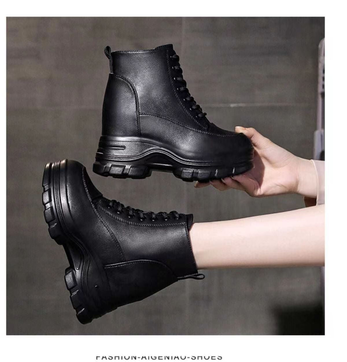 

Женские ботинки в британском стиле с толстой подошвой и бархатными зимними теплыми женскими ботинками 40