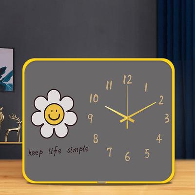 Creative Clock Simple Modern Desktop Table Clock Silent Crystal Porcelain Nordic Home Clock New Smile Clock
