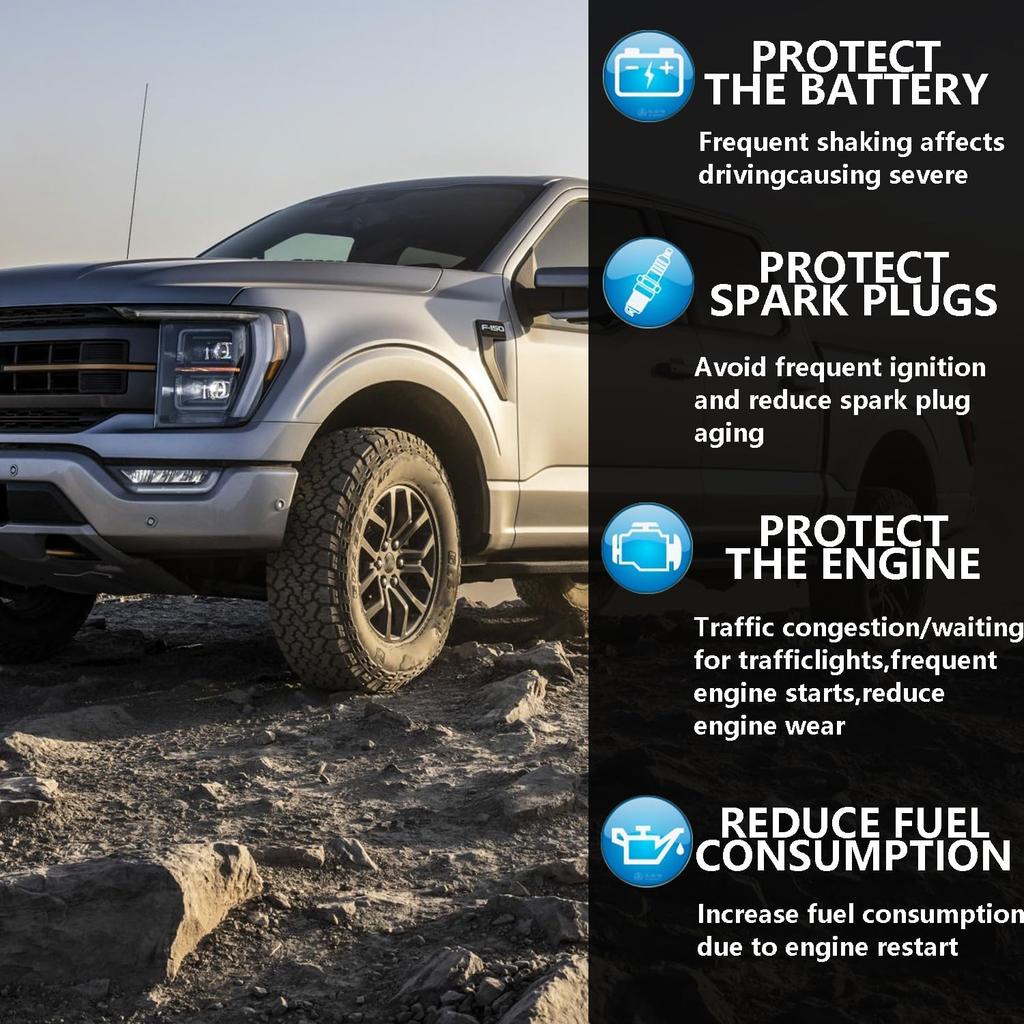 Auto Start Stop Eliminator for 2015- Ford F-150, Engine Start-Stop System Bypass, Automatic Stop-Start Canceller, Auto Shutoff Cable Harness