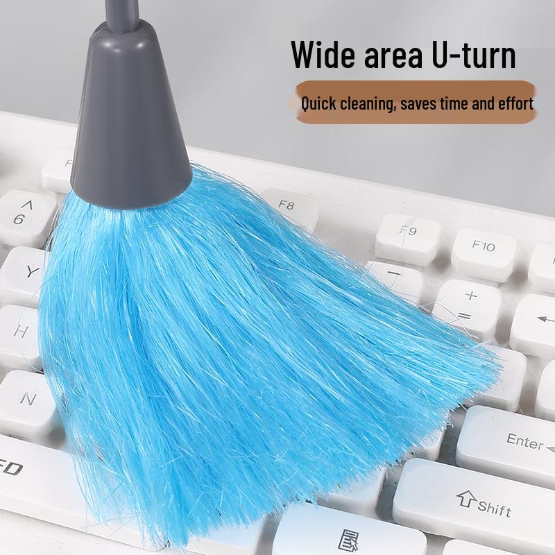 Plastic Long-Handle Multifunction Feather Duster with Round Head