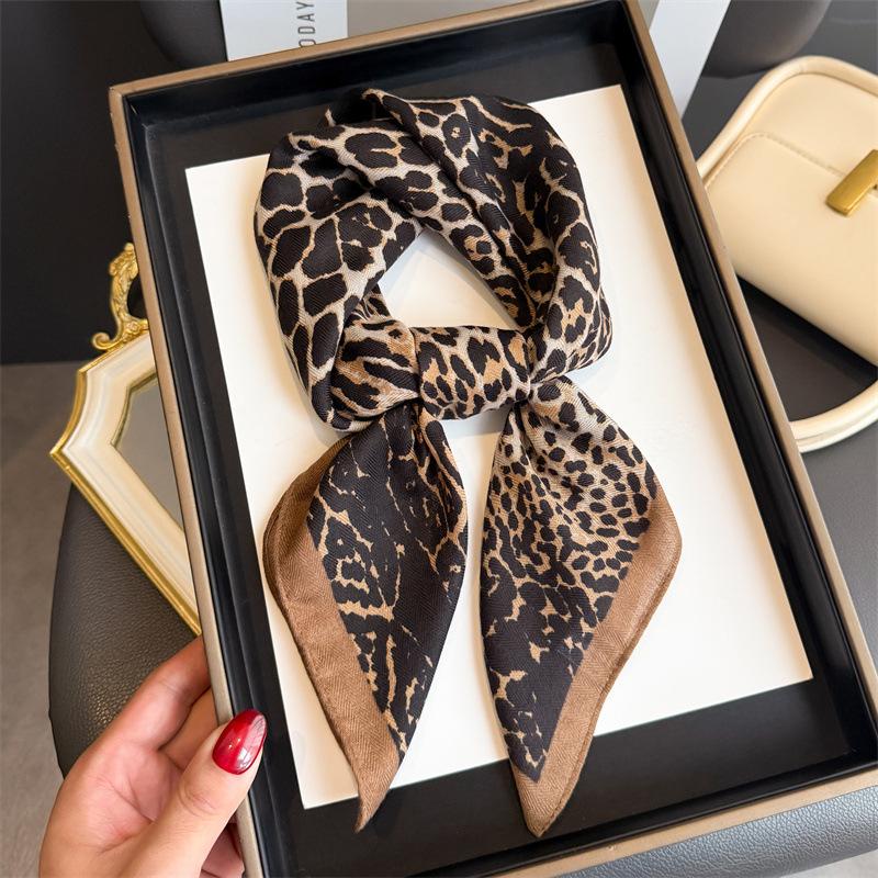 Luxury Brand Linen-Cotton Print Square Scarf Women Neck Tie Female Hair Bandana Headkerchief Shawl Wrap Hijab Echarpe