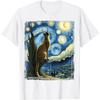 Artistic Caracal Shirt Van Gogh Style Starry Night Caracal T-Shirt