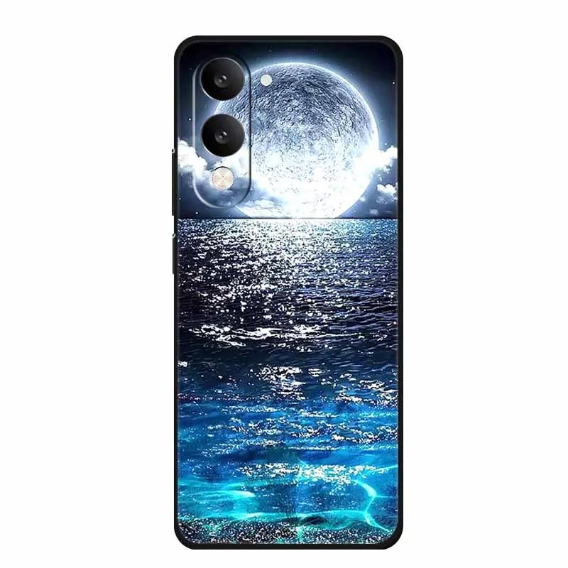 Phone Case For Vivo T4 Lite 5G Soft Silicone Cover Black TPU Cases For Vivo T 4Lite T 4 Lite Funda Back Protective Para Bumper