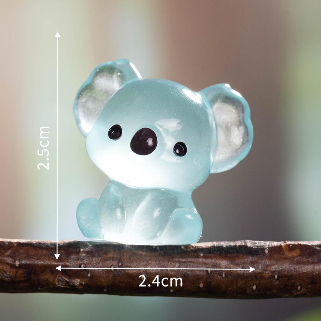 Glow-in-the-dark Koala Micro Landscape Gardening DIY Crystal Ball Decoration Accessories Cute Little Koala Resin Decoration