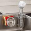 Stainless Steel Sink Hanging Basket Rounded Corners Sponge Storage Basket Sink Drain Rack  for Home