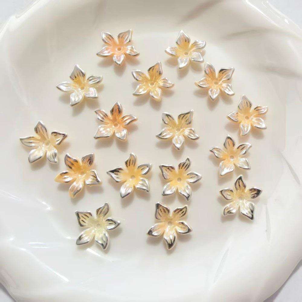 Two-Color Gold & Silver Lily Flower Plated Bell Flower Hairpin Tassel DIY Decoration Material