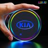 AANO1 1/2 Stück Leuchtender Auto-Getränkeuntersetzer Becherhalter-Pad Anti-Rutsch-Matte Für KIA Sportage Ceed Sorento Cerato Optima Picanto Rio Soul Niro