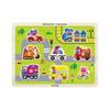 KC-Certified - Pinkfong Wooden Peg Puzzle – Transportation (8 Pieces)
