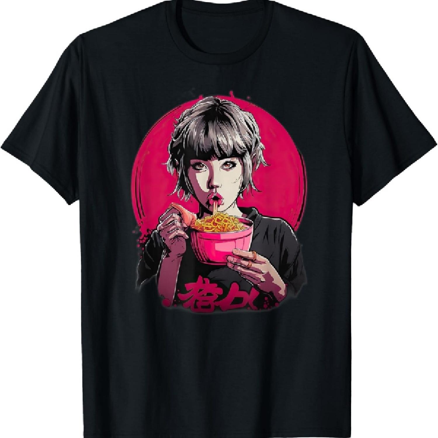 

Anime Girl Graffiti Street Art Ramen Tee - Urban Style T-Shirt XXXXXL